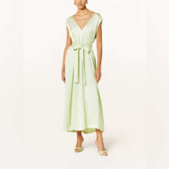 Fabiana FilippiSatin Tie-Waist Sleeveless Midi-Dress